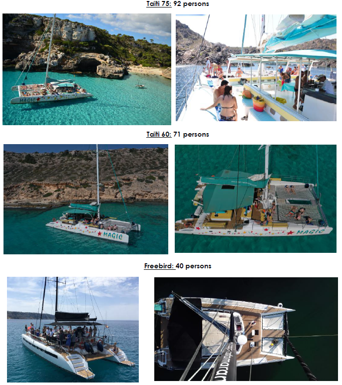 pics and capacity magic catamarans 2026